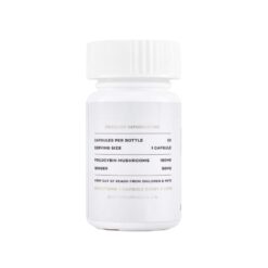 Euphoria brand specialty capsules three thousand milligram packaging container with a secure lid back view